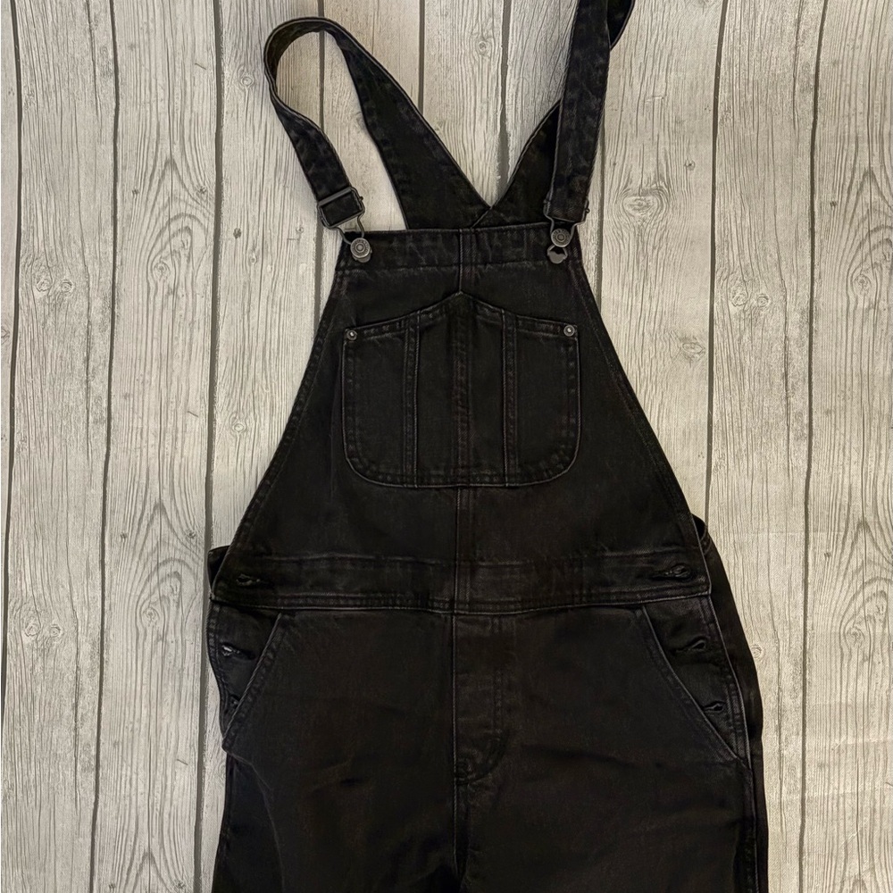 Old Navy Black Denim Overalls
